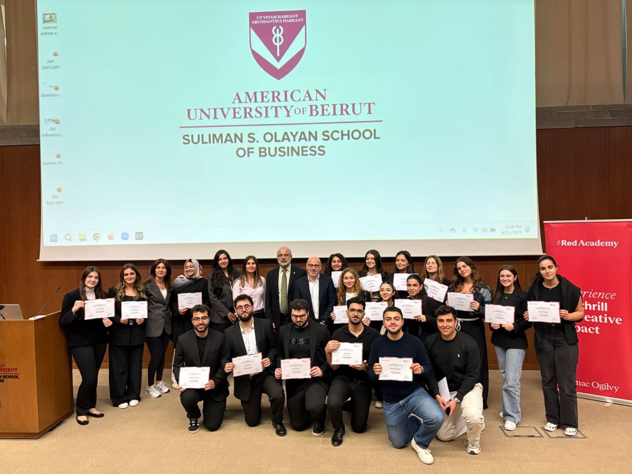 في إطار برنامجها التدريبي The Red Academy في الجامعة الأميركية في بيروت في إطار برنامجها التدريبي The Red Academy في الجامعة الأميركية في بيروت