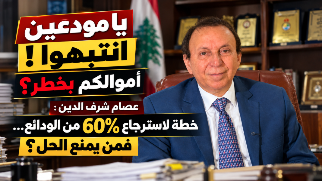 شرف الدين يكشف خطة لاسترجاع 60% من الودائع ويصعّد بوجه كريم سعيد: موقفه أسوأ بمراحل! شرف الدين يكشف خطة لاسترجاع 60% من الودائع ويصعّد بوجه كريم سعيد: موقفه أسوأ بمراحل!